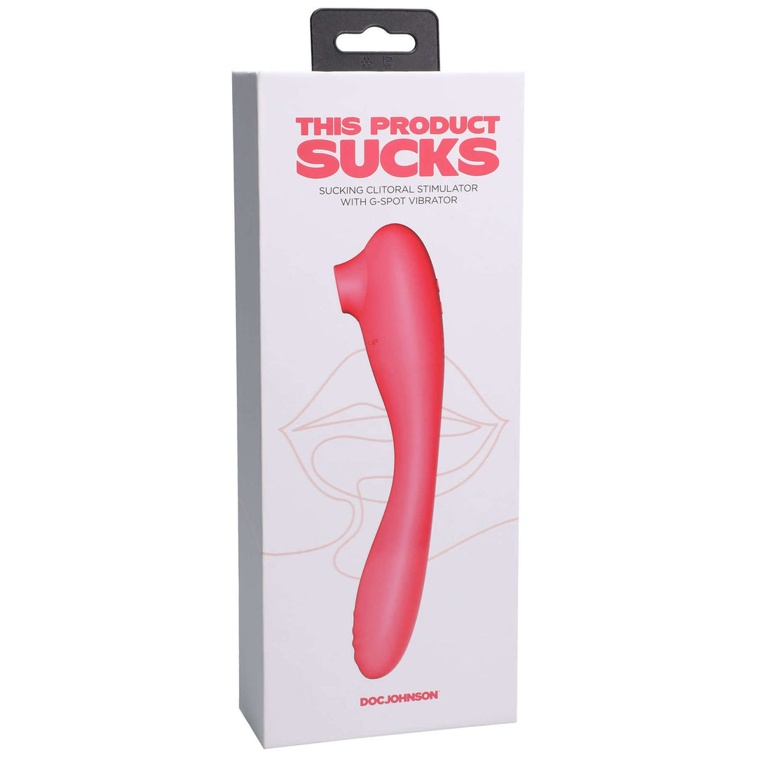 This Product Sucks - Sucking Clitoral Stimulator  With Bendable G-Spot Vibrator - Pink