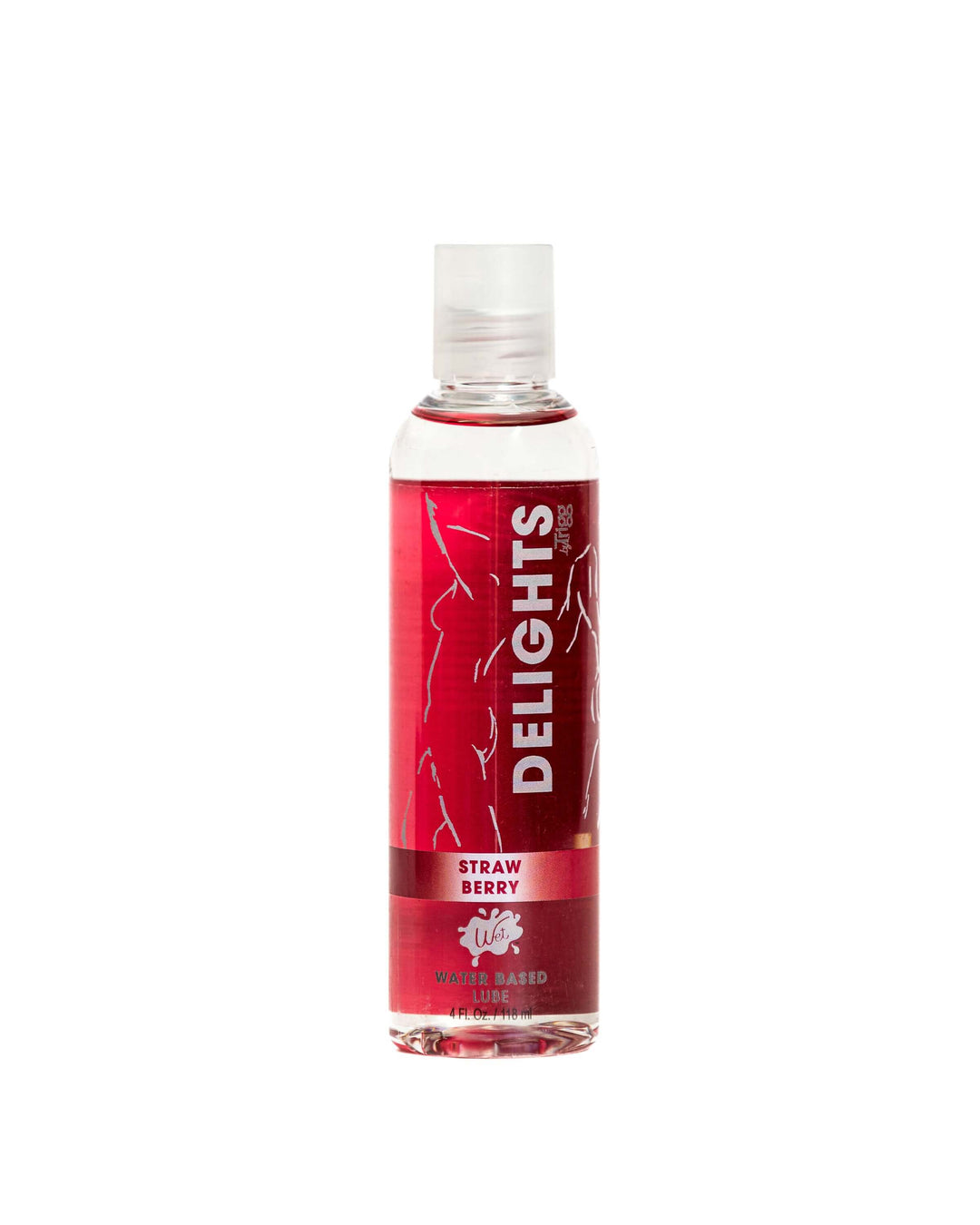 Delights Water Based - Strawberry - Flavored Lube 4 Oz