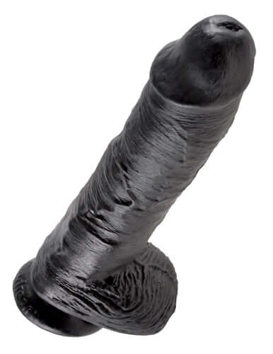 King Cock 10-Inch Cock With Balls - Black