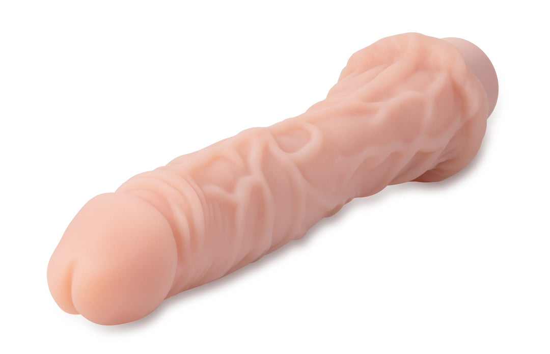 Dr. Skin Silicone - Dr. Richard - 9 Inch Vibrating Dildo -Beige