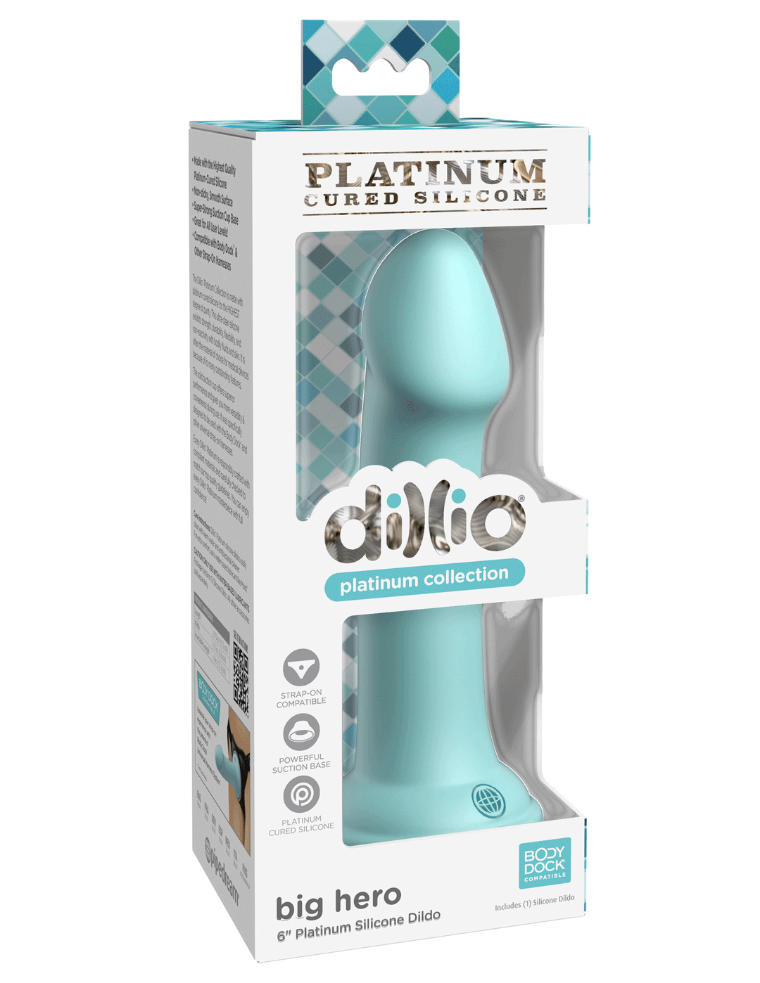 Dillio Platinum - Big Hero 6 Inch Dildo - Teal