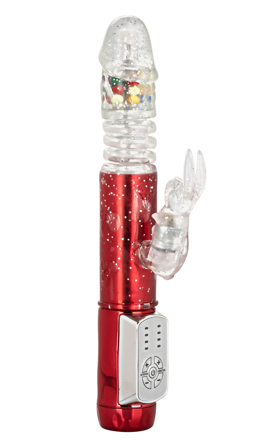 Naughty Bits Cumball Machine Thrusting Jack  Rabbit Vibrator - Red