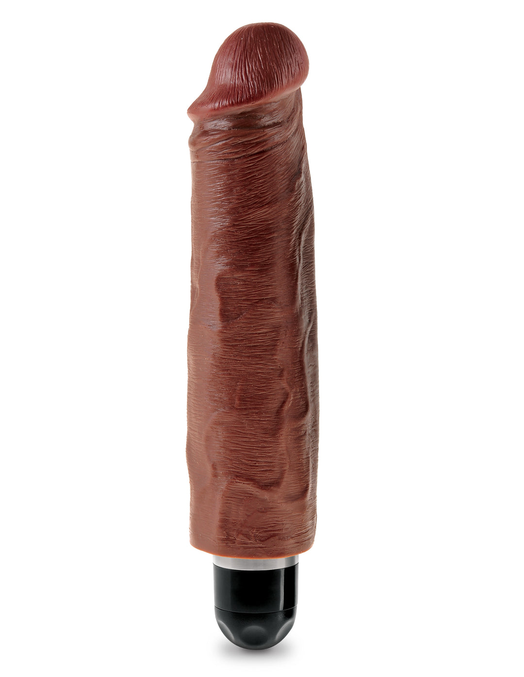 King Cock 7 Inch Vibrating Stiffy - Brown