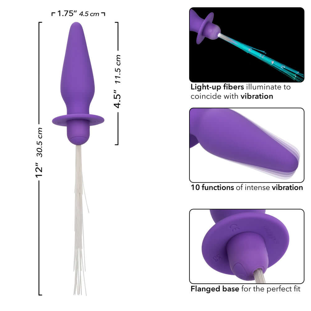 Southern Lights - Vibrating Light Up Anal Probe -  Purple