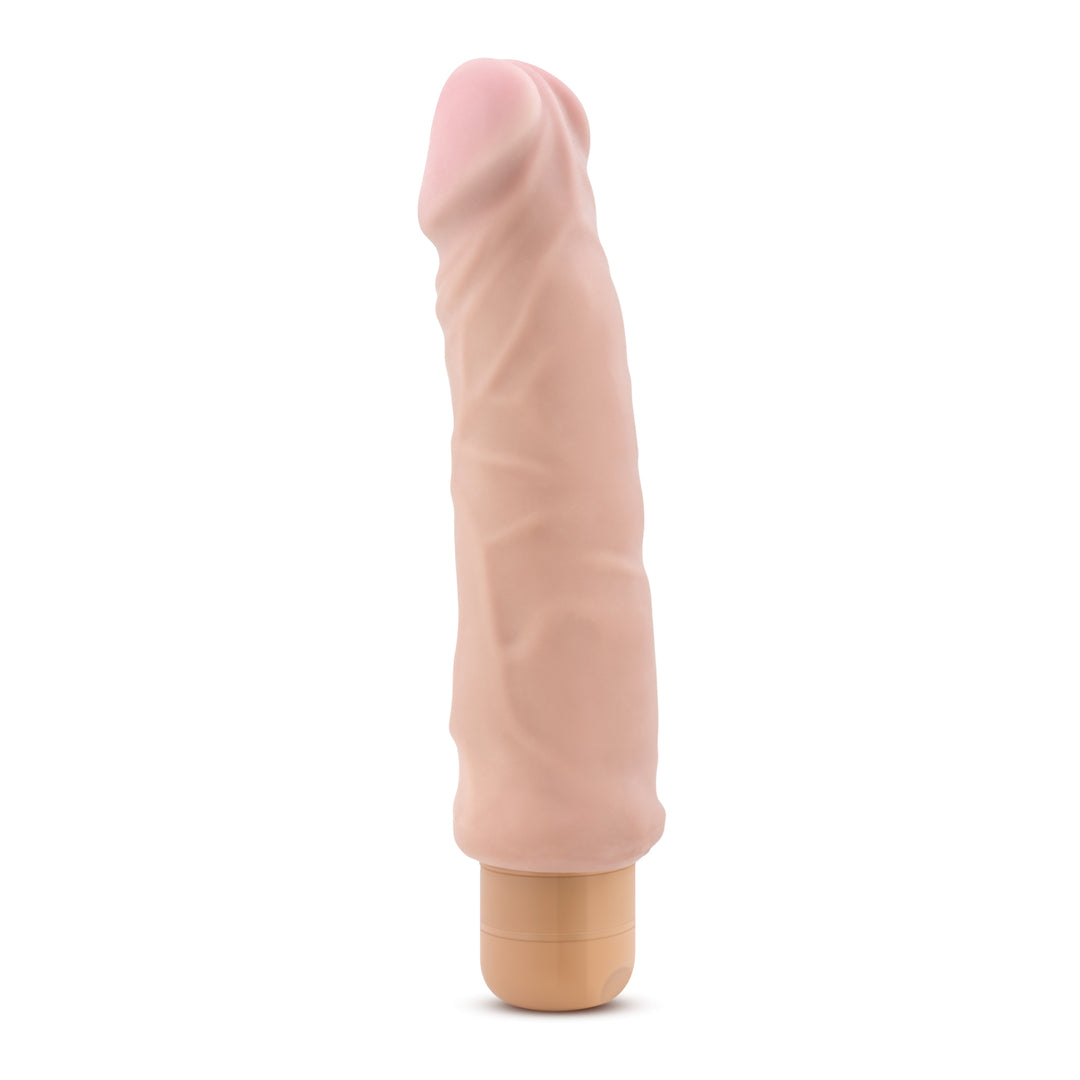 X5 Plus - Hard on Vibrating 9 Inch Dildo - Natural