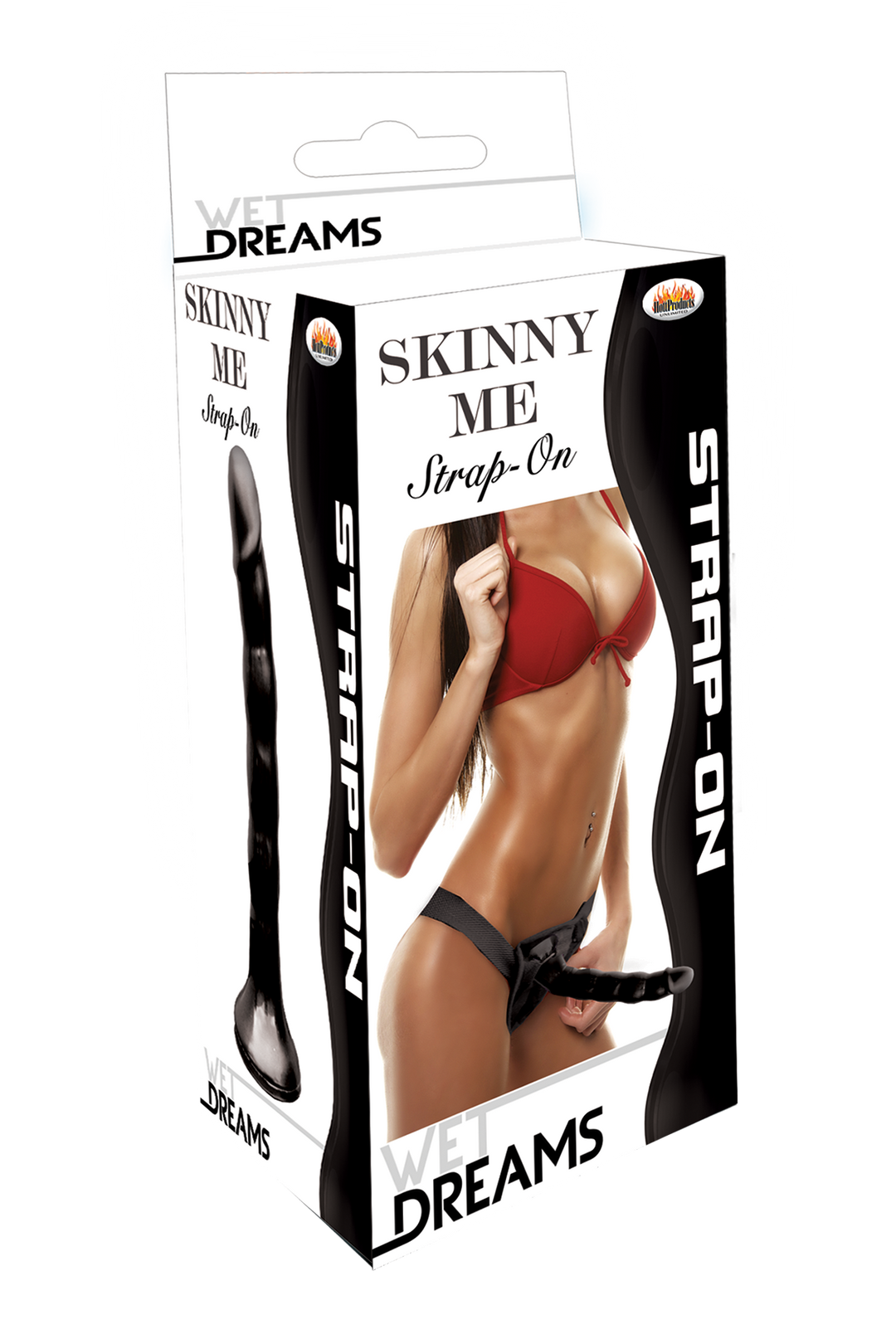 Wet Dreams Skinny Me Strap-on - Black