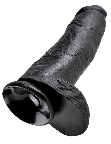 King Cock 12 Inch Cock With Balls - Black