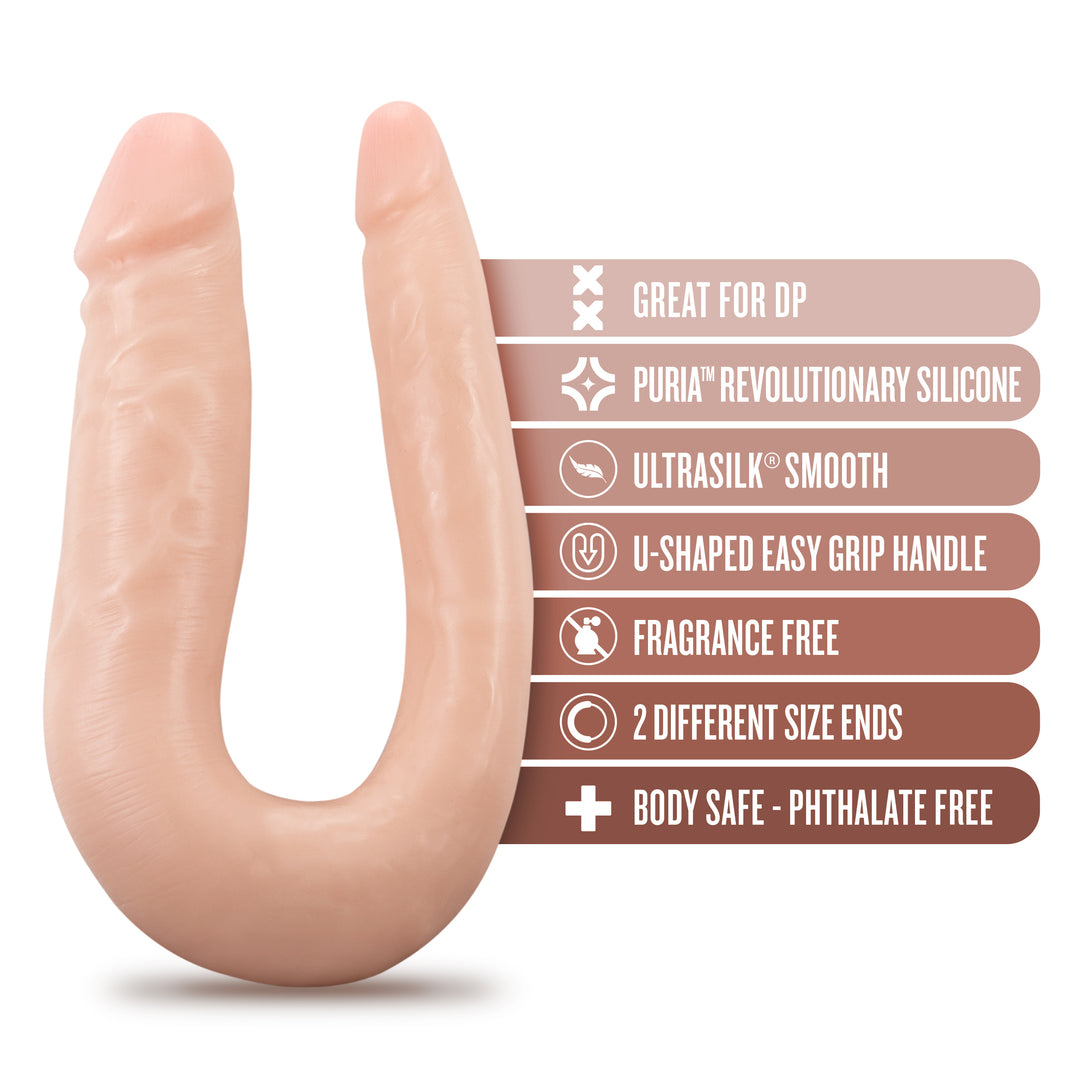 Dr. Skin Silicone - Dr. Double - 12 Inch Double  Dong - Vanilla