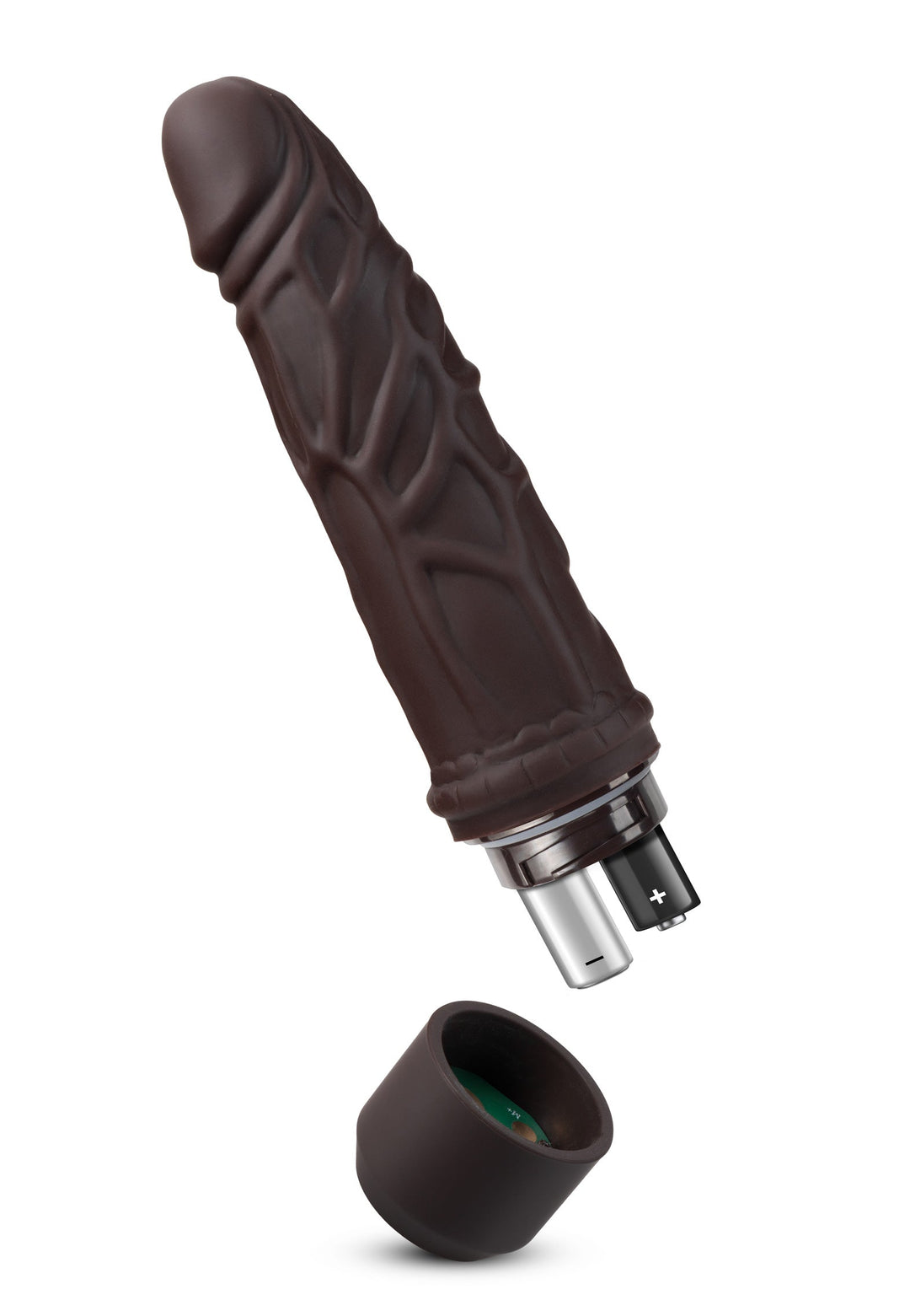 Dr. Skin Silicone - Dr. Robert - 7 Inch Vibrating  Dildo - Brown