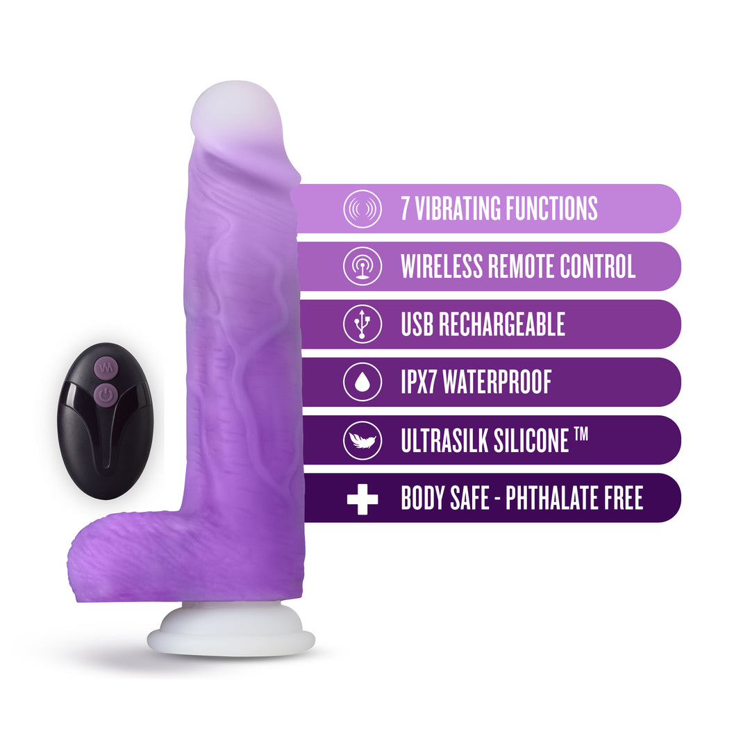 Neo Elite - Encore - 8 Inch Vibrating Dildo Purple