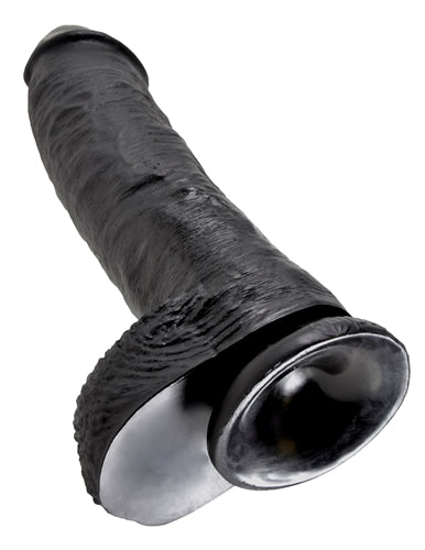 King Cock 10-Inch Cock With Balls - Black