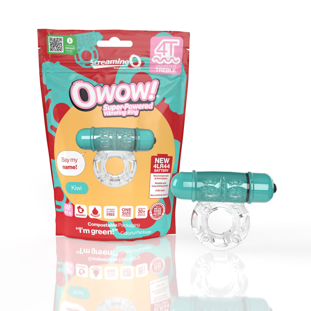 Screaming O 4t - Owow Super Powered Vibrating Ring - Kiwi