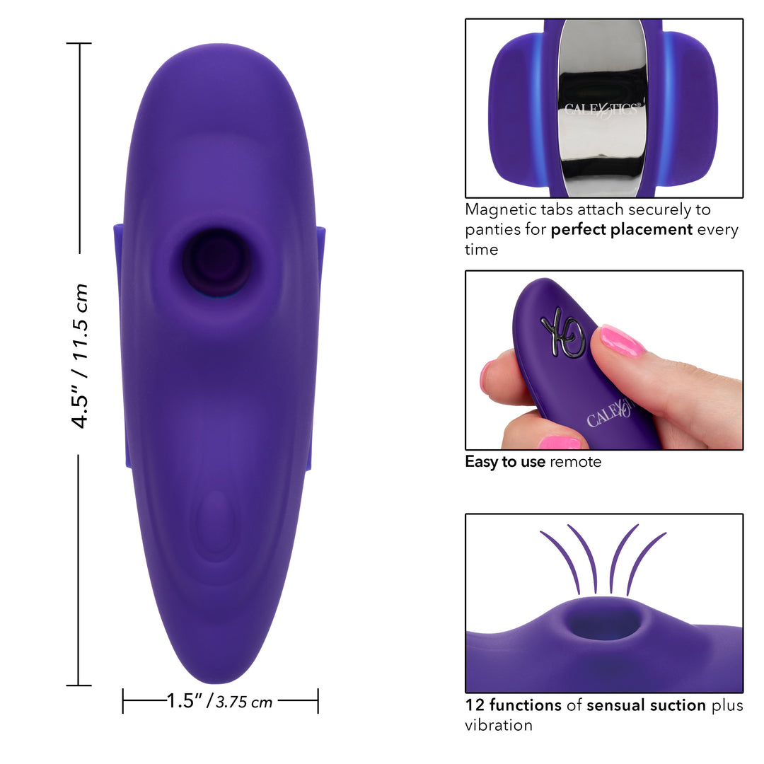 Lock-N-Play Remote Suction Panty Teaser - Purple