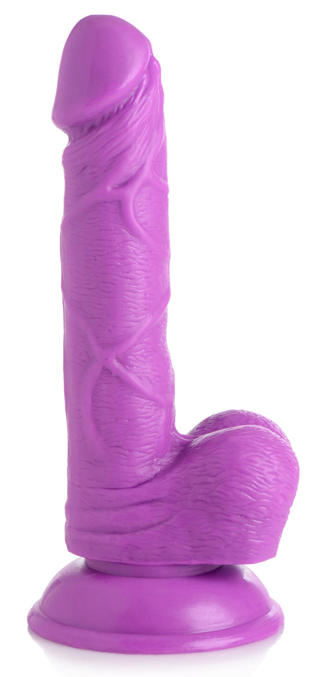 Pop Pecker 6.5 Inch Dildo With Balls - Purple