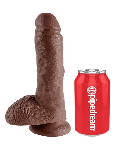 King Cock 8-Inch Cock With Balls - Brown