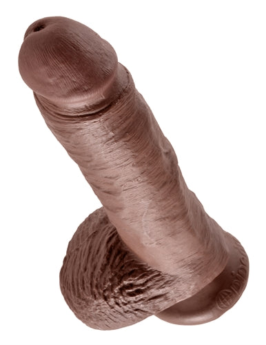 King Cock 8-Inch Cock With Balls - Brown