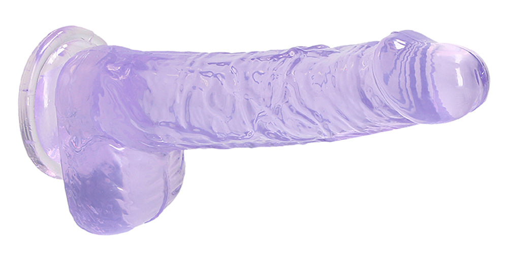 6 Inch Realistic Dildo With Balls - Purple