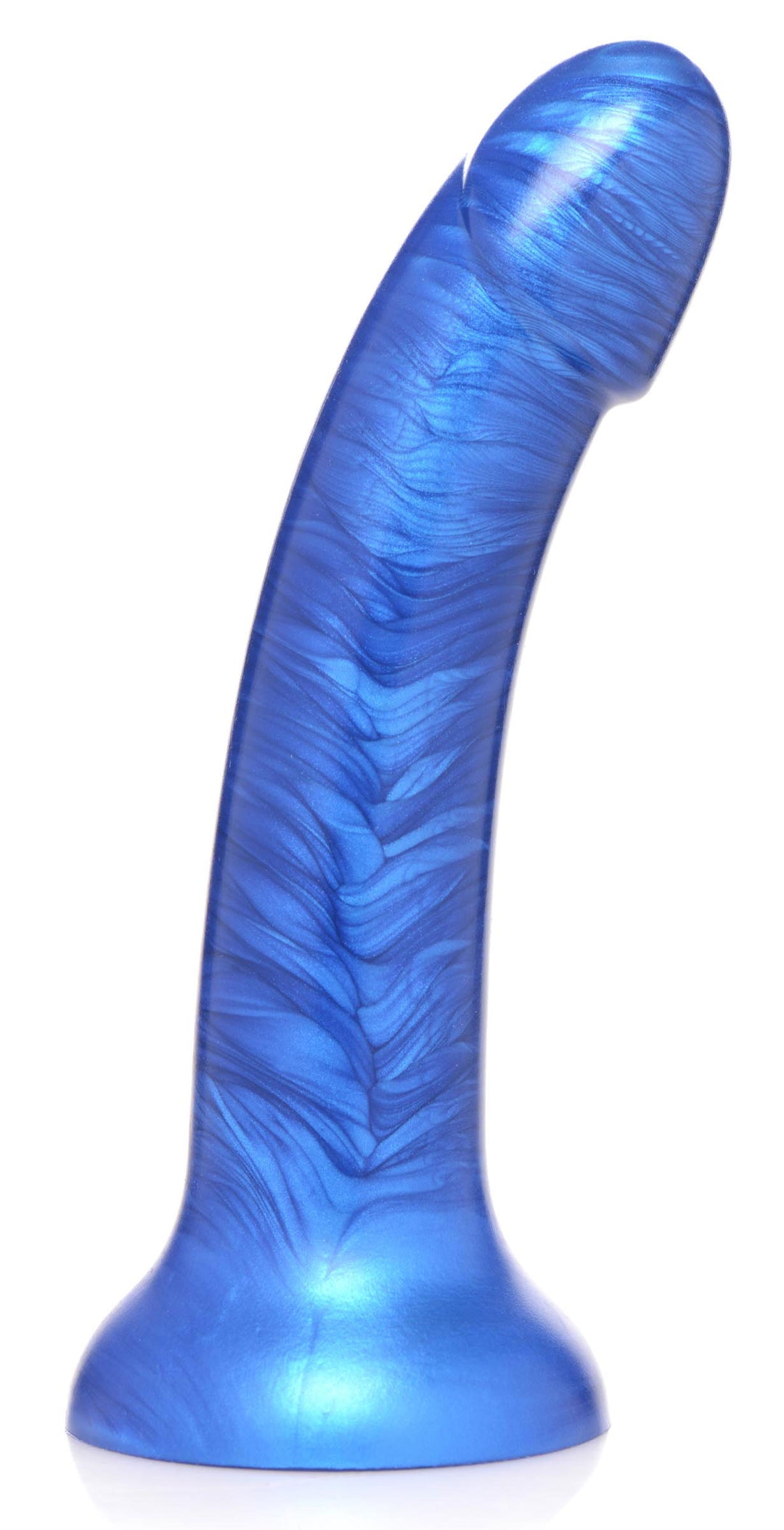 G-Tastic 7 Inch Metallic Silicone Dildo - Blue