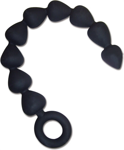 Sex and Mischief Silicone Anal Beads - Black