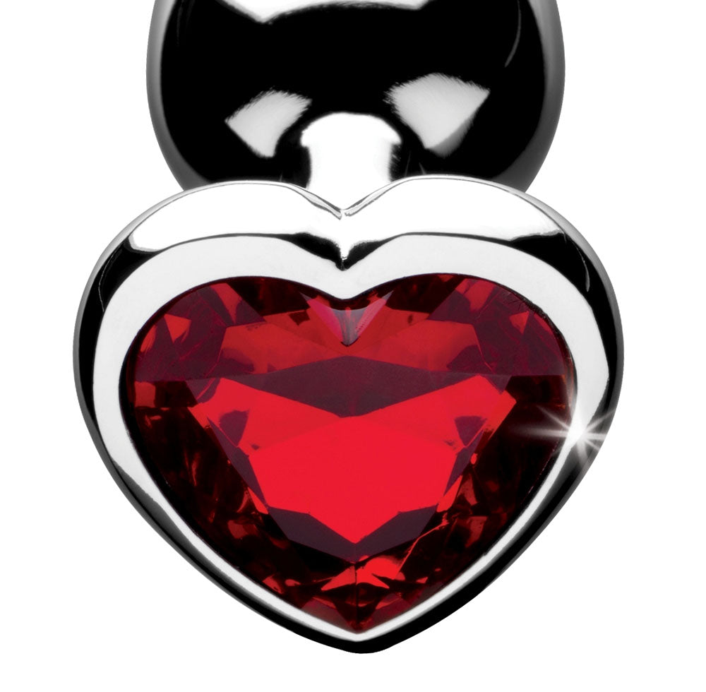 Red Heart Gem Anal Plug - Small