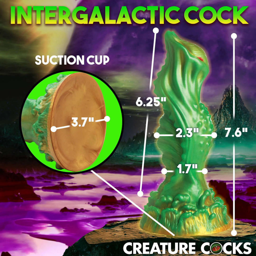 Nebula Alien Silicone Dildo - Green