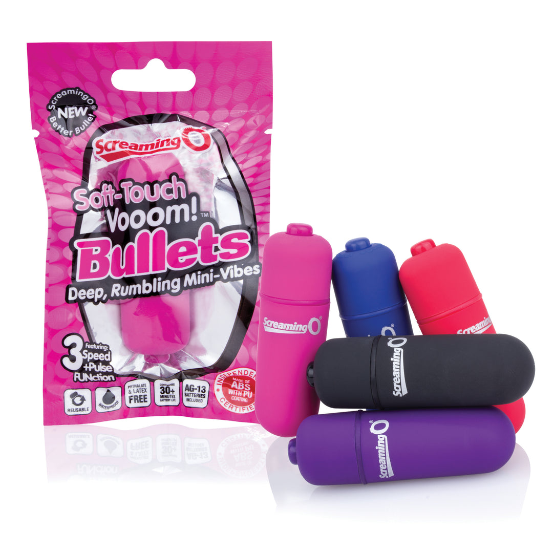 Soft-Touch Vooom! Bullets - 20 Count Pop Box Display - Assorted Colors