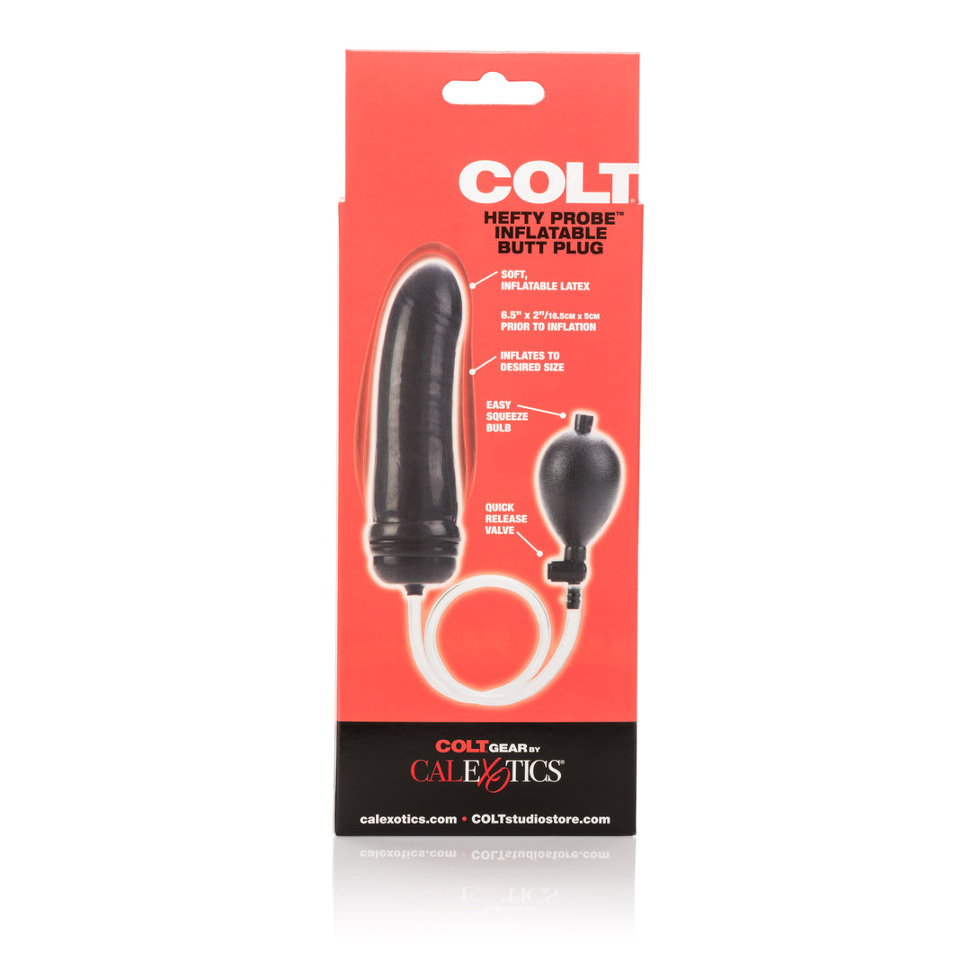 Colt Hefty Probe Inflatable Butt Plug - Black