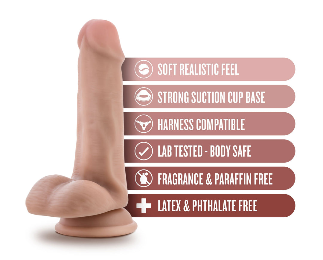 Dr. Skin - Dr. Jeffrey - 6.5 Inch Dildo With Balls - Beige