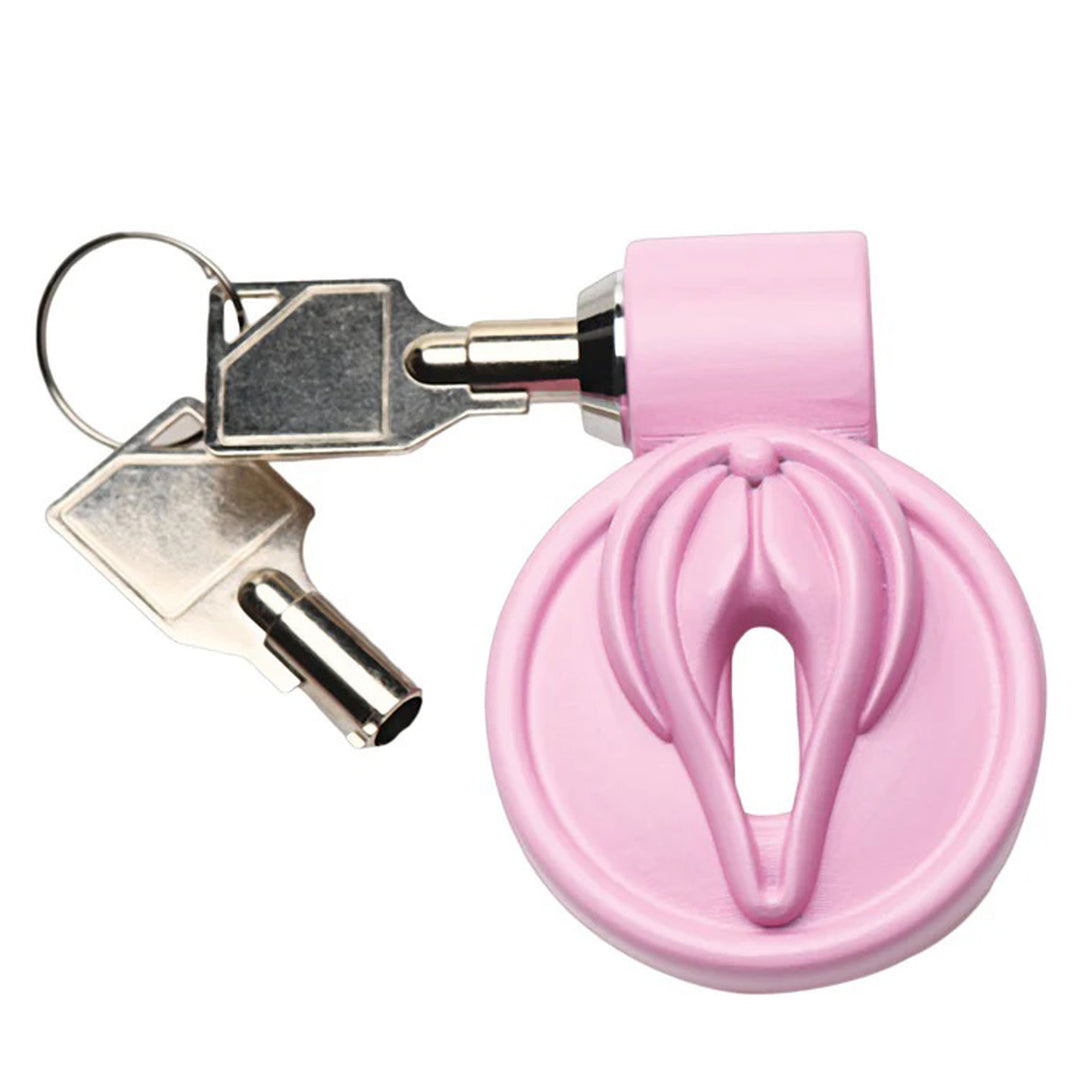 Pussification Vulva Chastity Cage - Pink