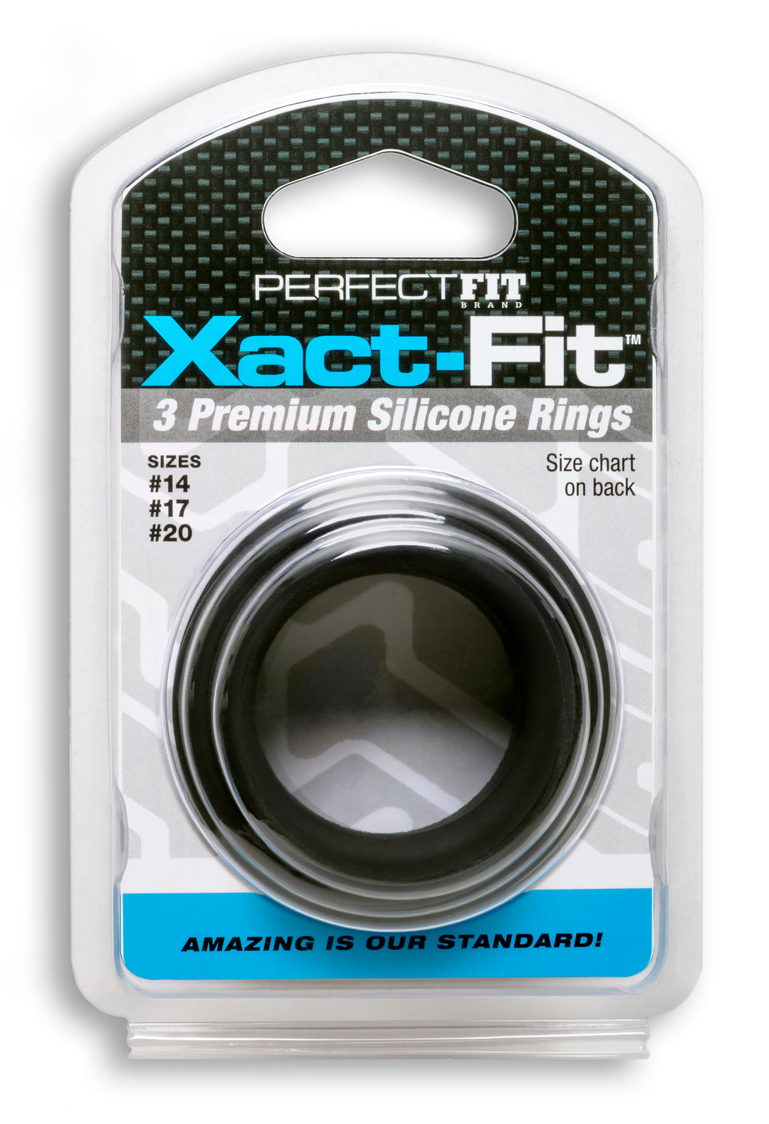 Xact- Fit 3 Premium Silicone Rings - #14, #17,   #20