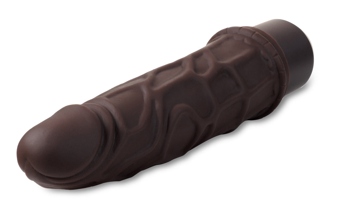 Dr. Skin Silicone - Dr. Robert - 7 Inch Vibrating  Dildo - Brown