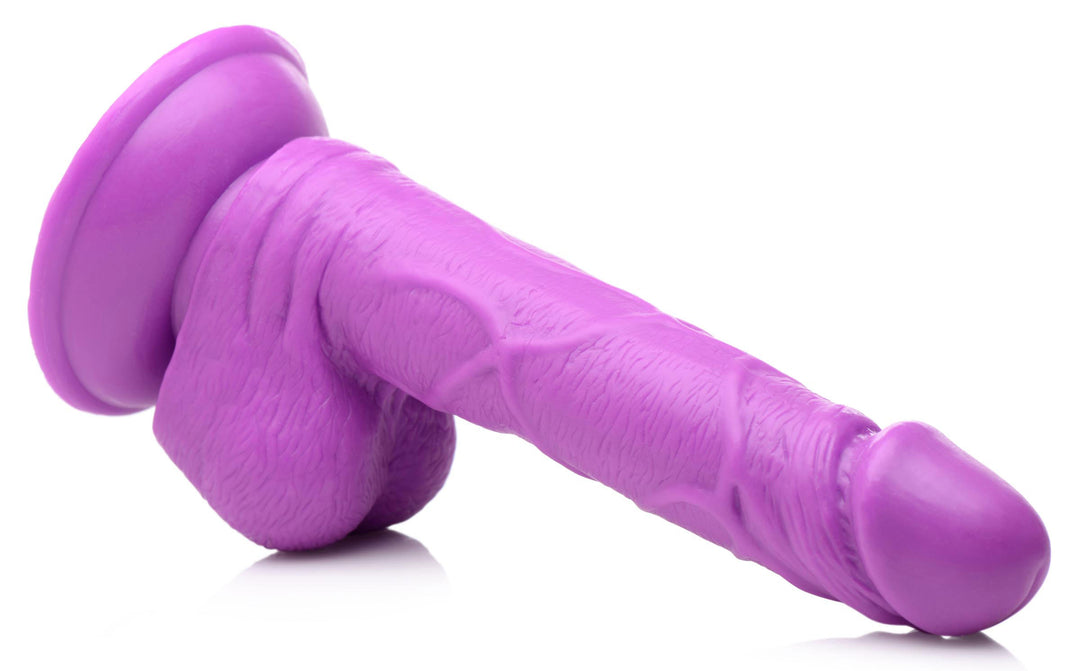 Pop Pecker 6.5 Inch Dildo With Balls - Purple