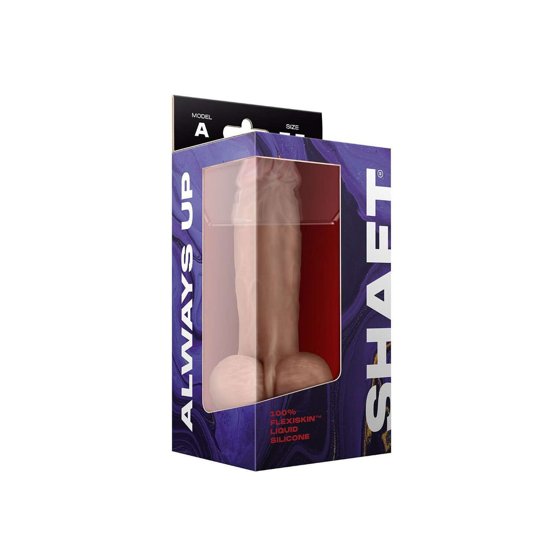 Shaft - Model a 7.5 Inch Liquid Silicone Dong With Balls - Pine