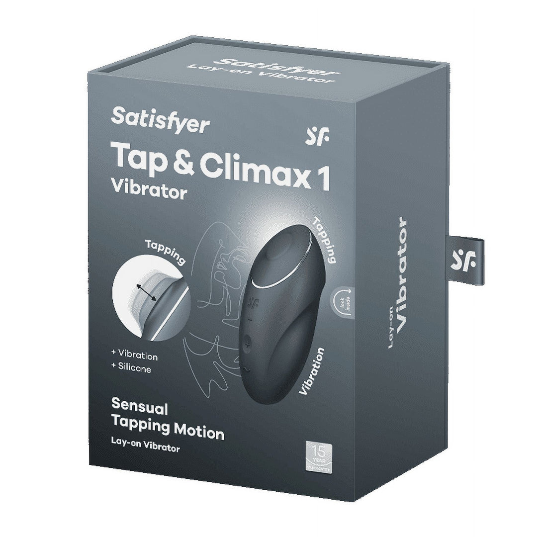 Satisfyer Tap and Climax 1 Vibrator - Grey