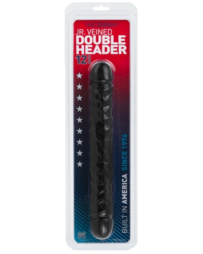 Jr. Veined Double Header 12 Inches - Black