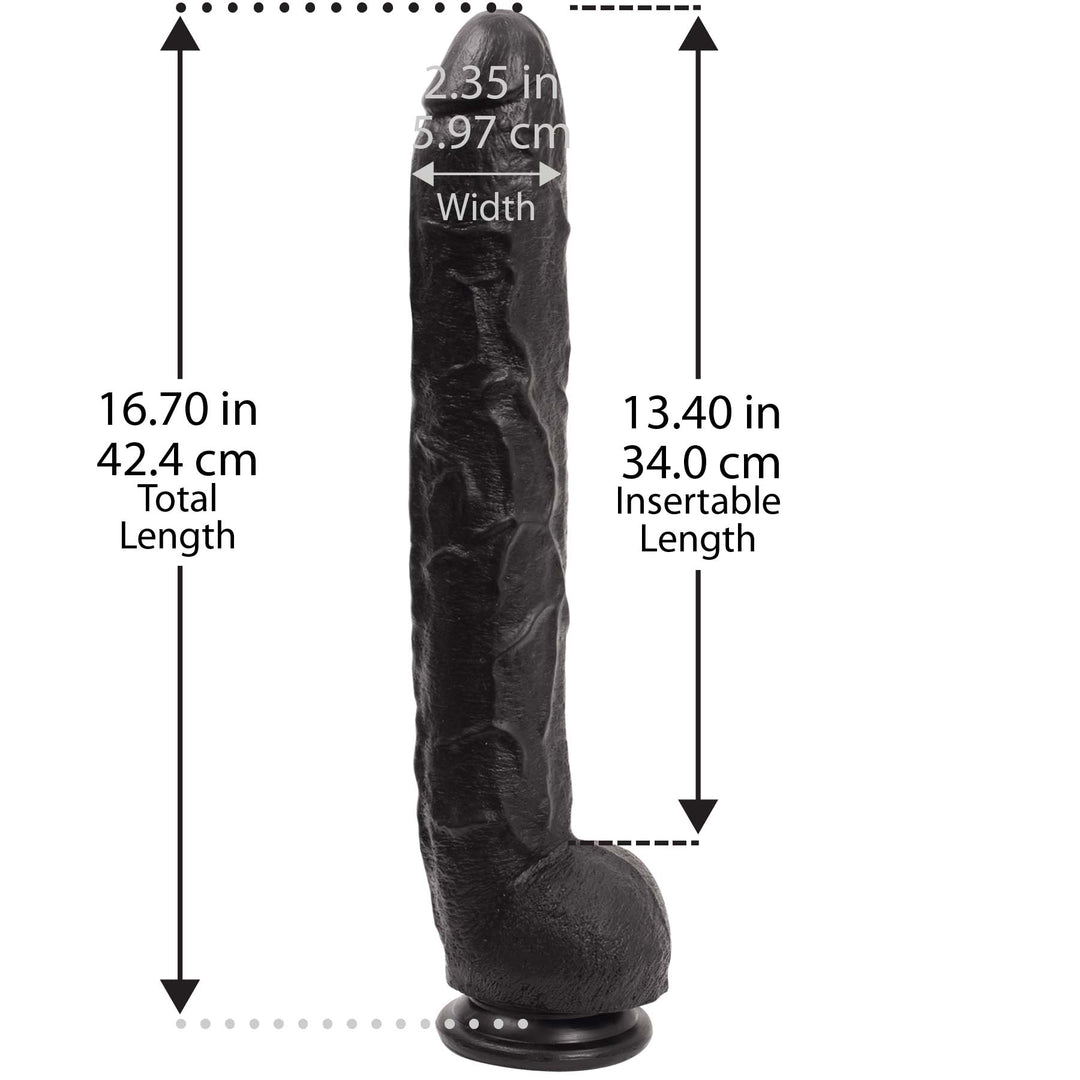 Dick Rambone Cock - 17 Inch - Black