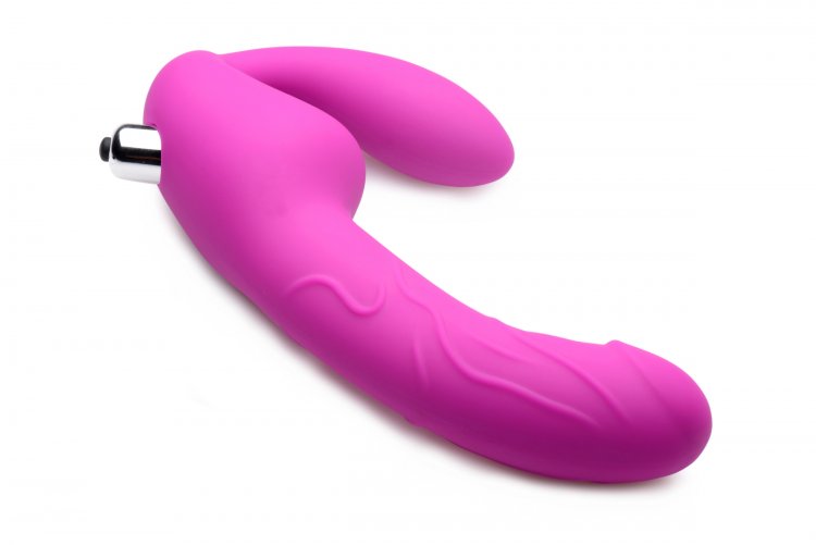 Royal Rider Vibrating Strapless Strap- on Dildo - Pink