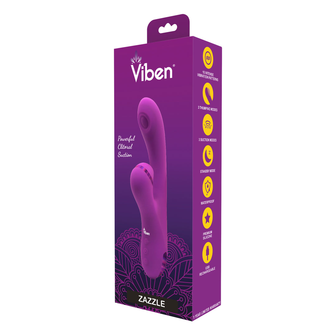 Zazzle - Berry - Rechargeable Thumping and  Suction Rabbit