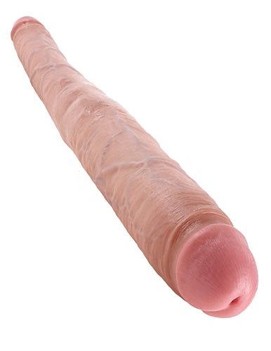 King Cock 16 Inch Tapered Double Dildo - Flesh