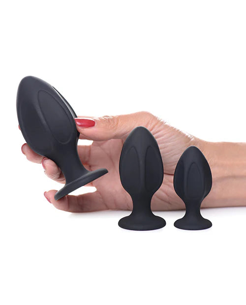 Triple Juicers Silicone Anal Trainer Set - Black