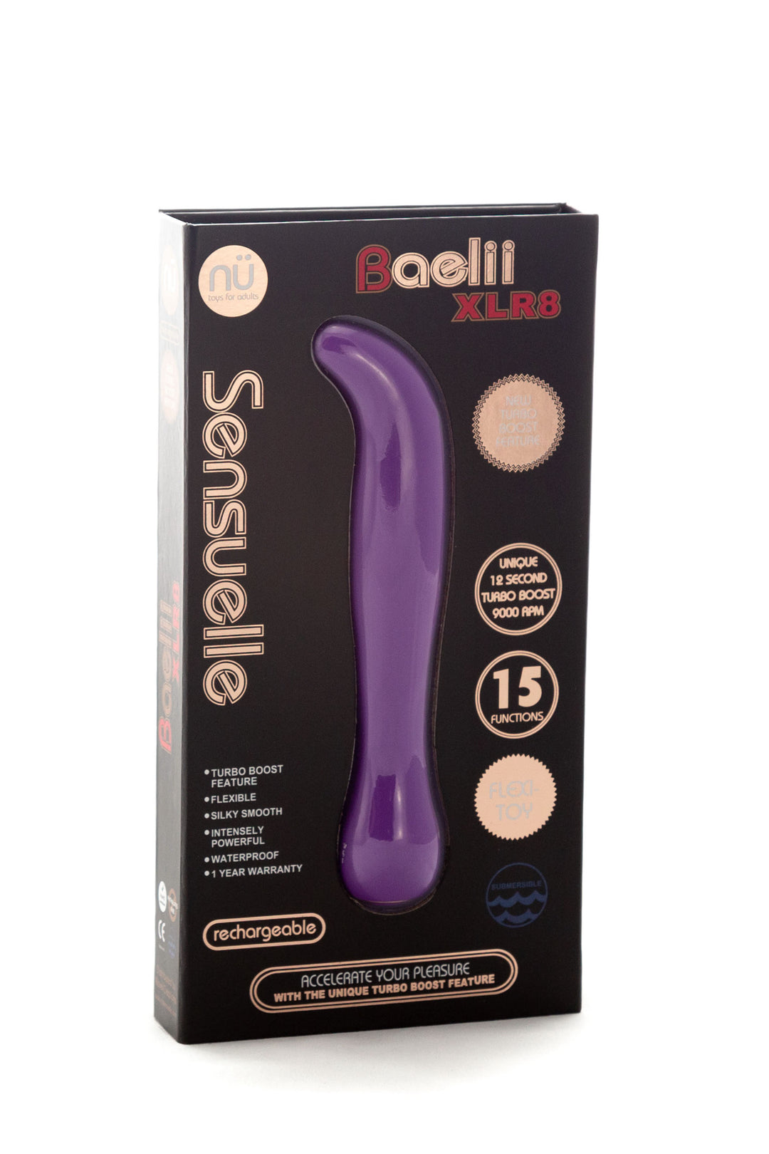 Sensuelle Baelii Xlr8 15 Funtion Flexi G-Spot Vibe - Ultra Violet