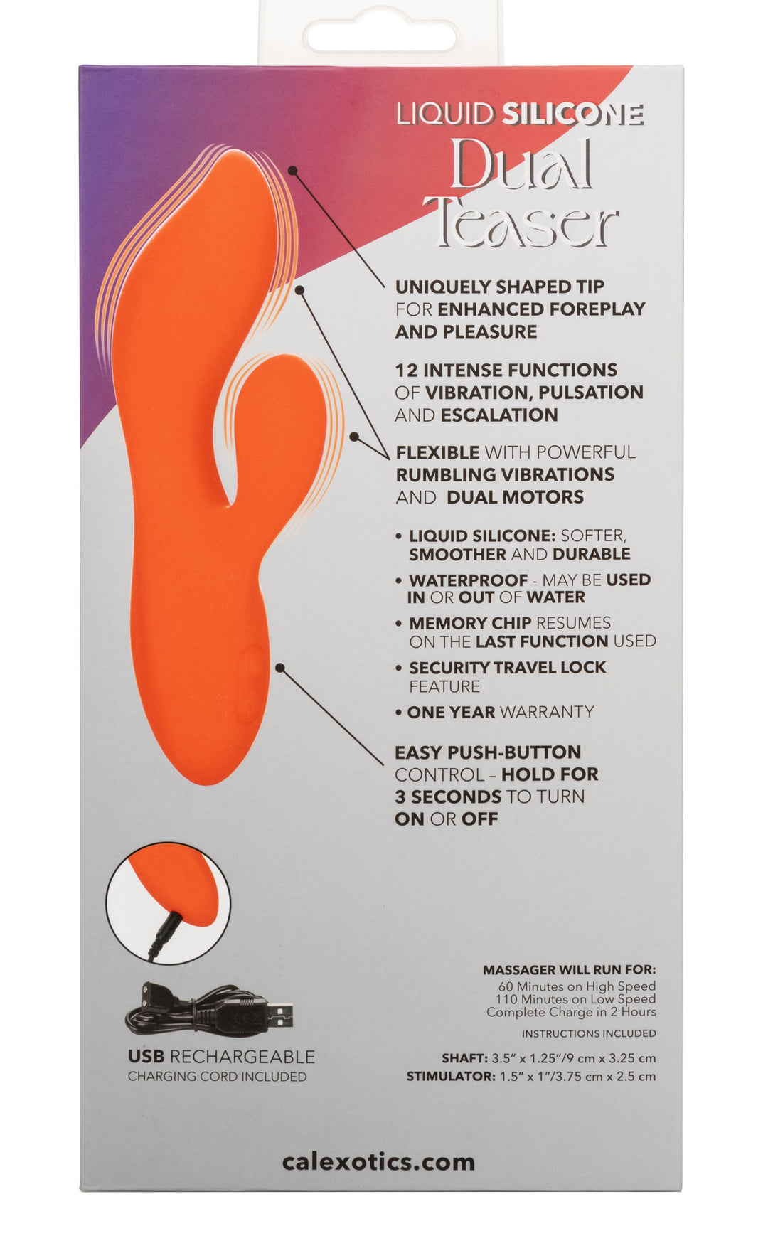 Stella Liquid Silicone Dual Teaser - Orange