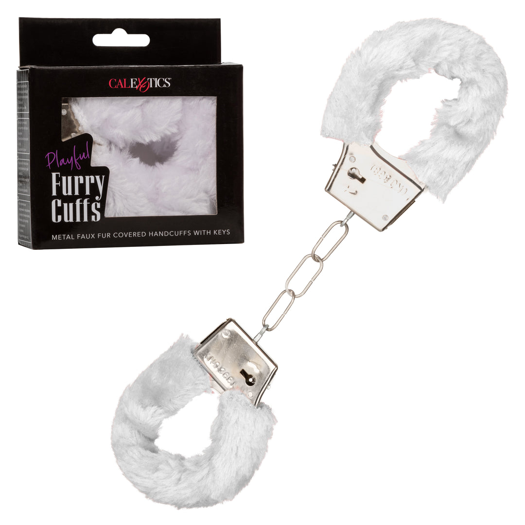 Playful Furry Cuffs - White