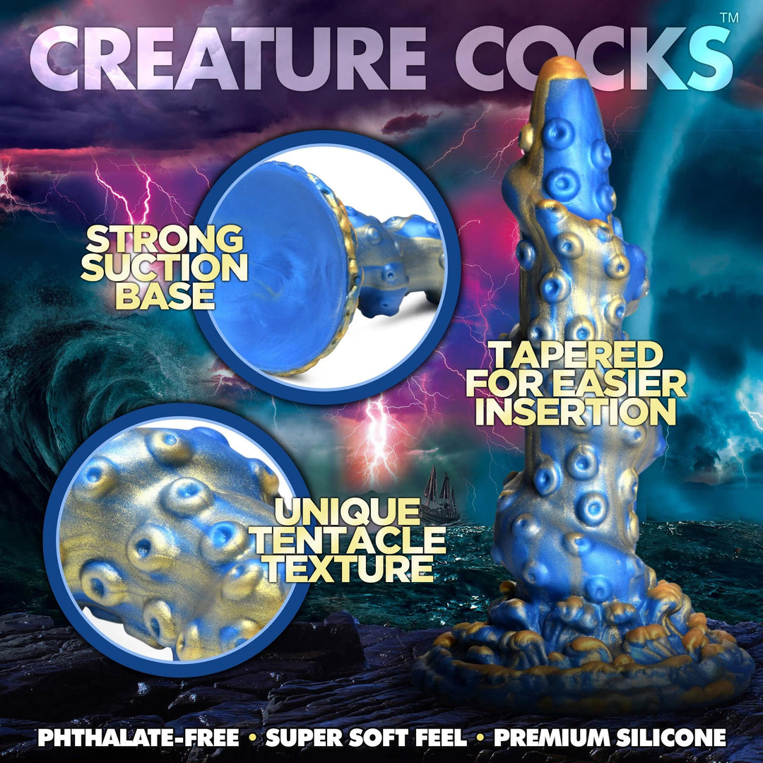 Lord Kraken Tentacled Silicone Dildo - Blue