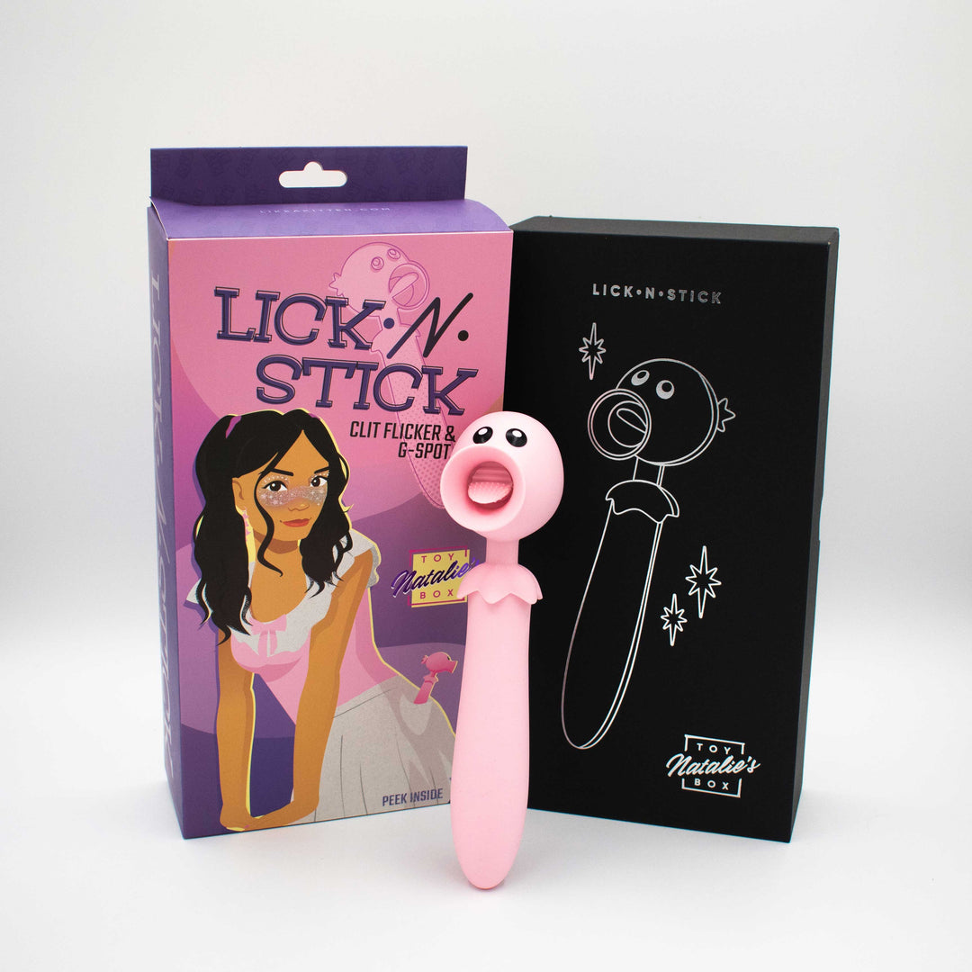 Lick n' Stick Clit Flicker and G-Spot Vibrator -  Pink