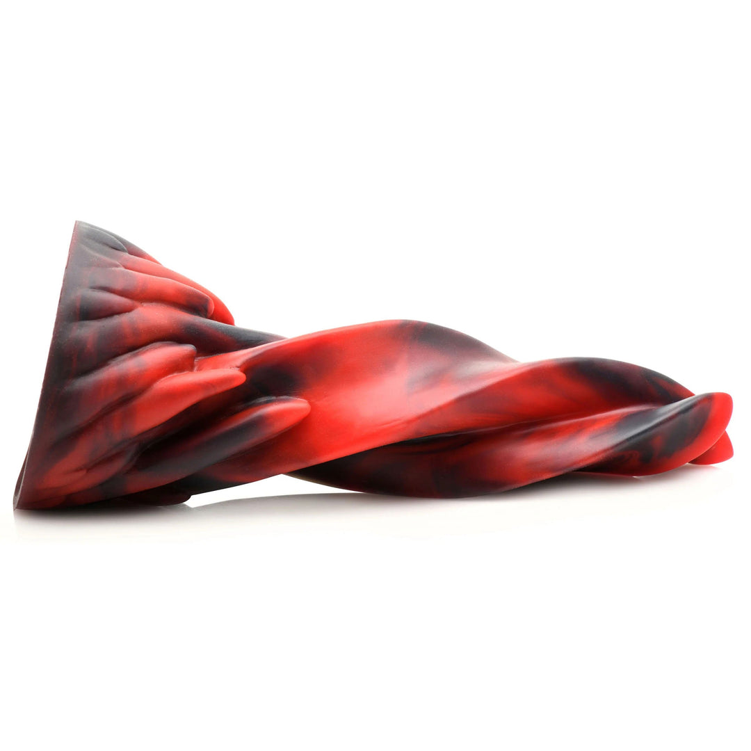 Hell Kiss Twisted Tongues Silicone Dildo - Red