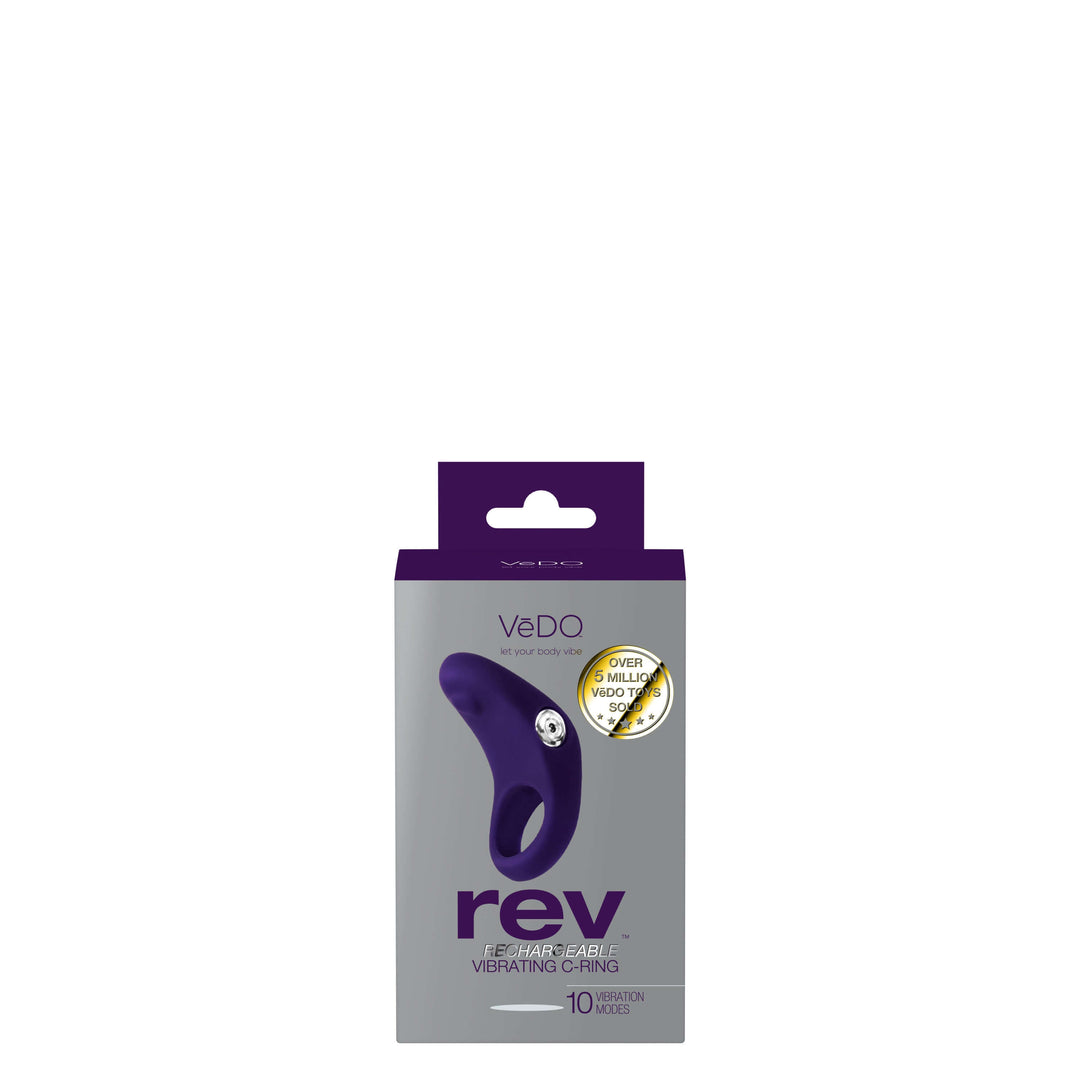 Rev Rechargeable Vibrating C-Ring - Purple