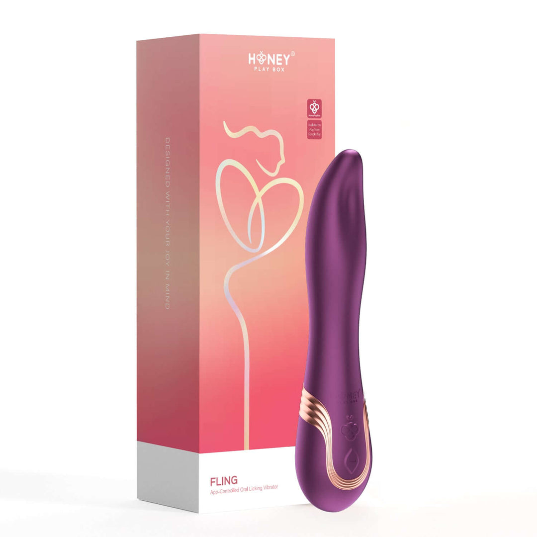 Fling -  App Controlled Oral Licking Vibrator -  Purple