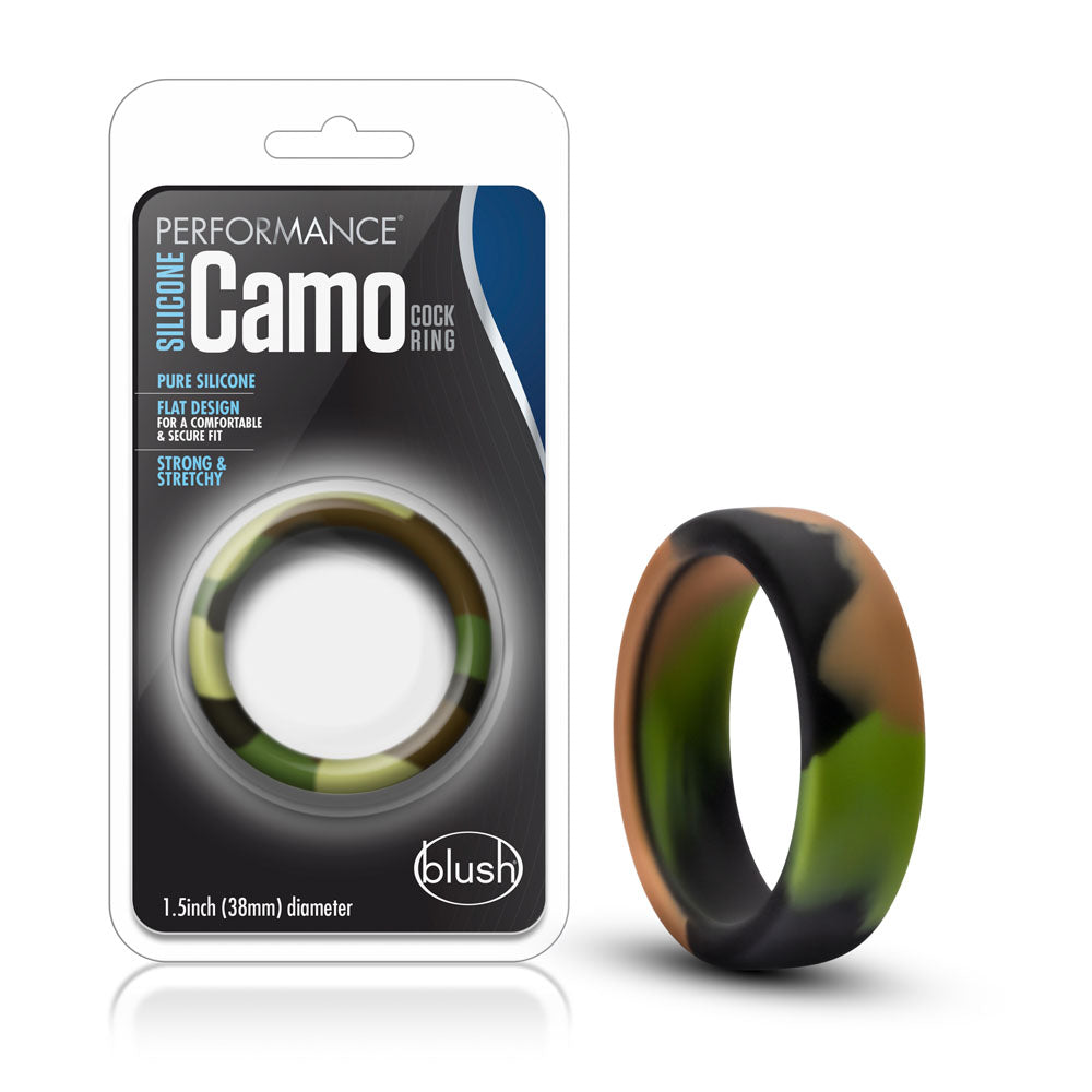 Performance - Silicone Camo Cock Ring - Green  Camoflauge