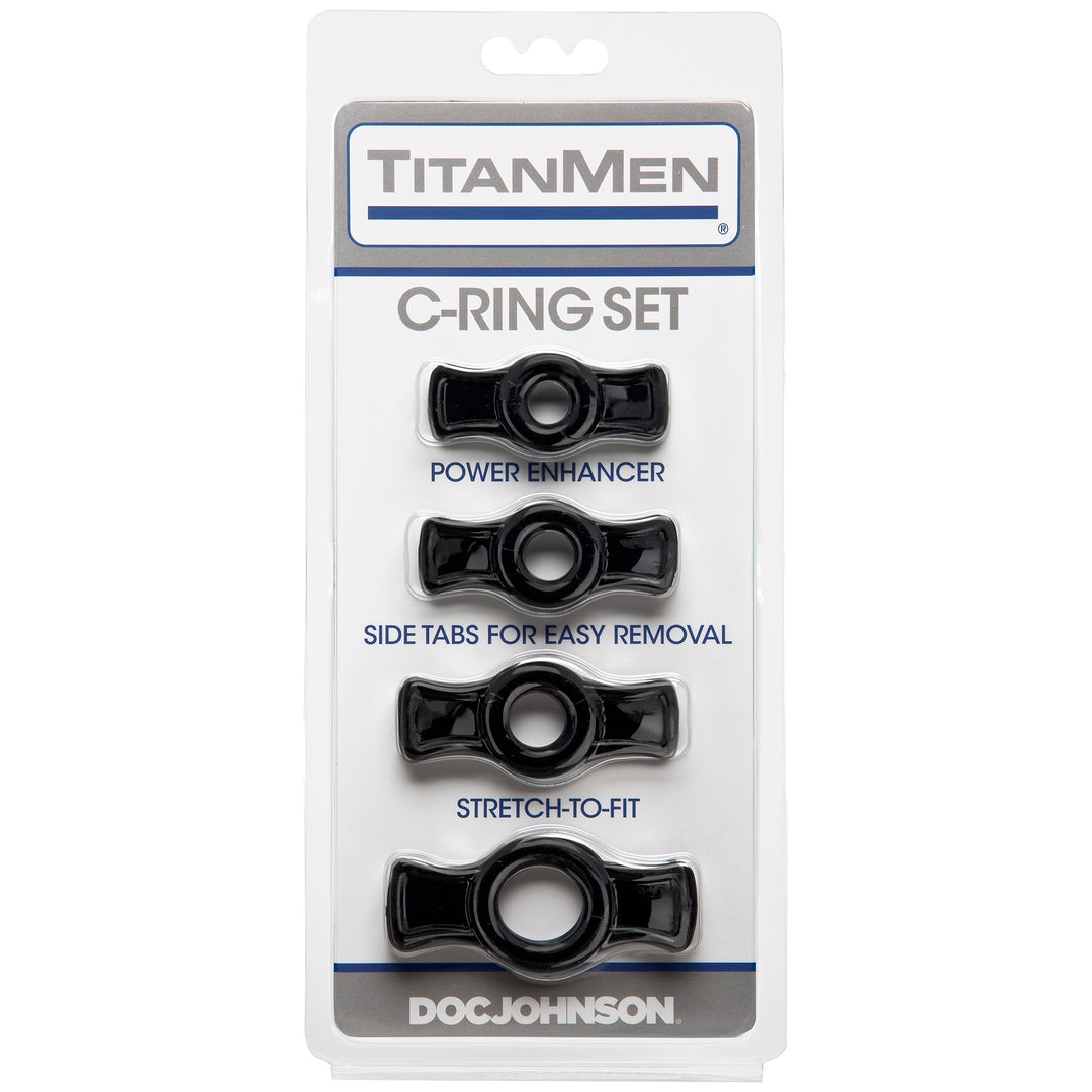 Titanmen Cock Ring Set - Black